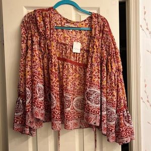 Free People Small NWT ($150!!!) Cute Boho Top